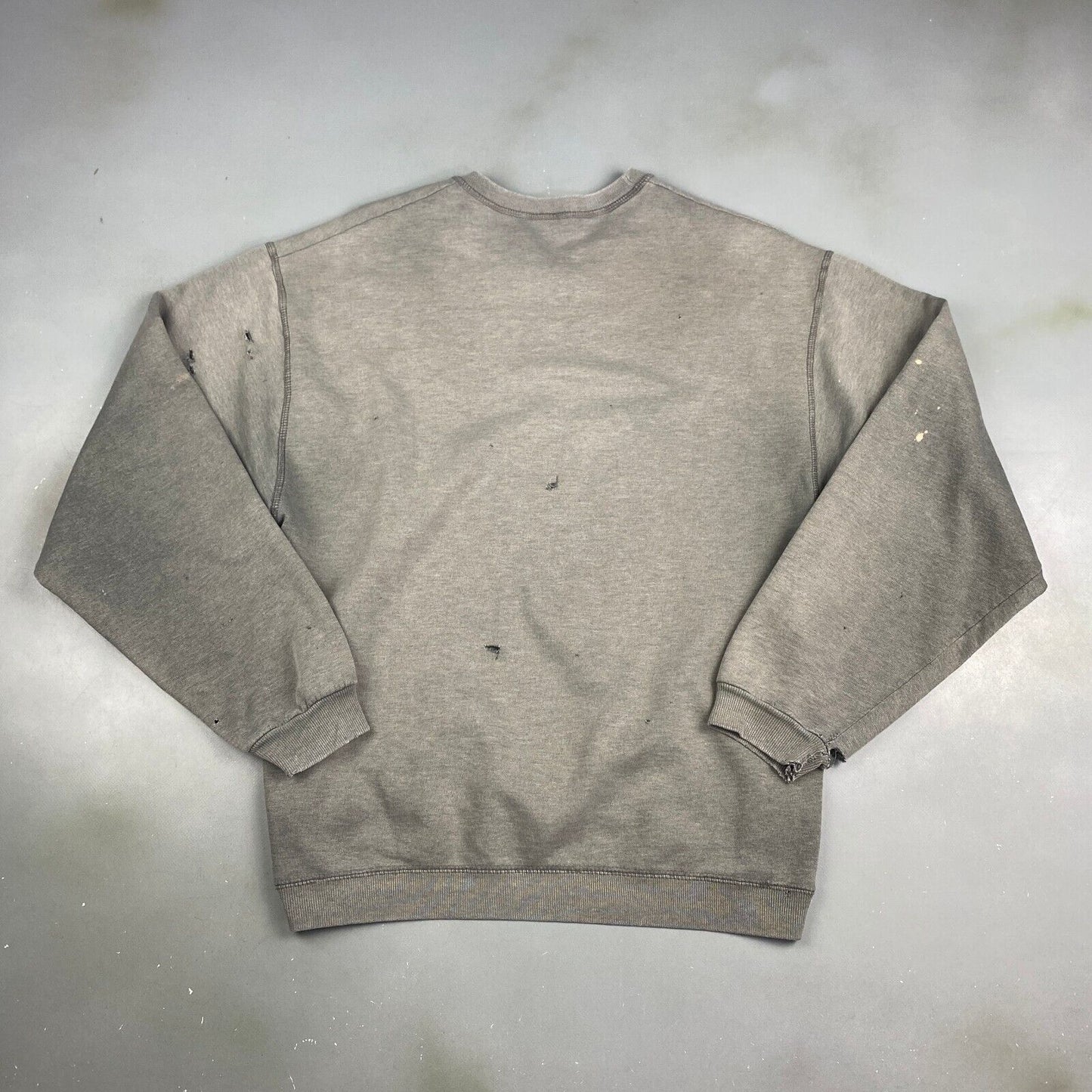VINTAGE 90s Faded Distressed Black Blank Crewneck Sweater sz Small Mens Adult