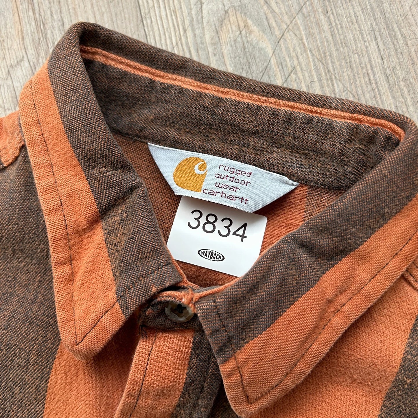 VINTAGE | Carhartt Rugged Outdoor Wear Striped Button Down Shirt sz L