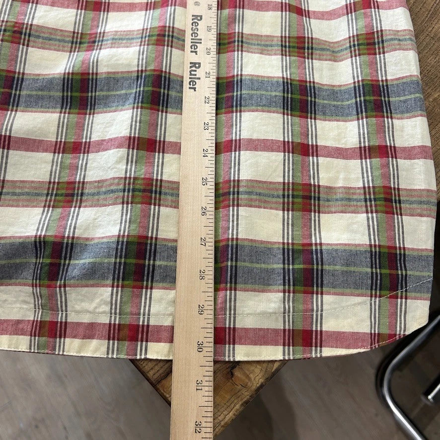 VINTAGE 90s | GAP Plaid Cotton Canvas 1/4 Zip Anorak Jacket sz S/M