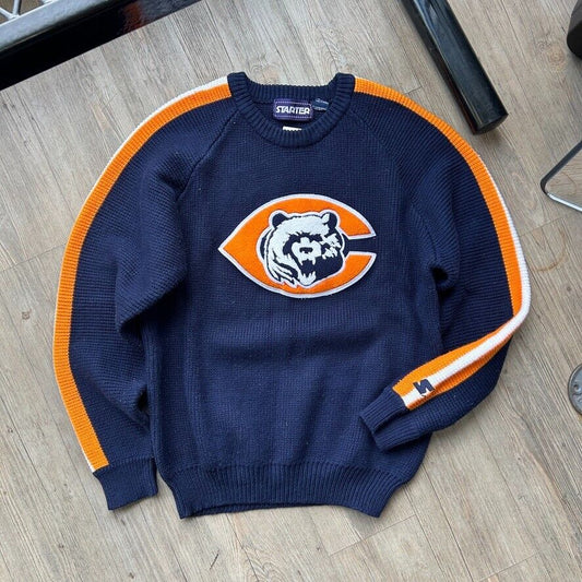 VINTAGE 90s | Chicago Bears Starter Football Knit Sweater sz S/M