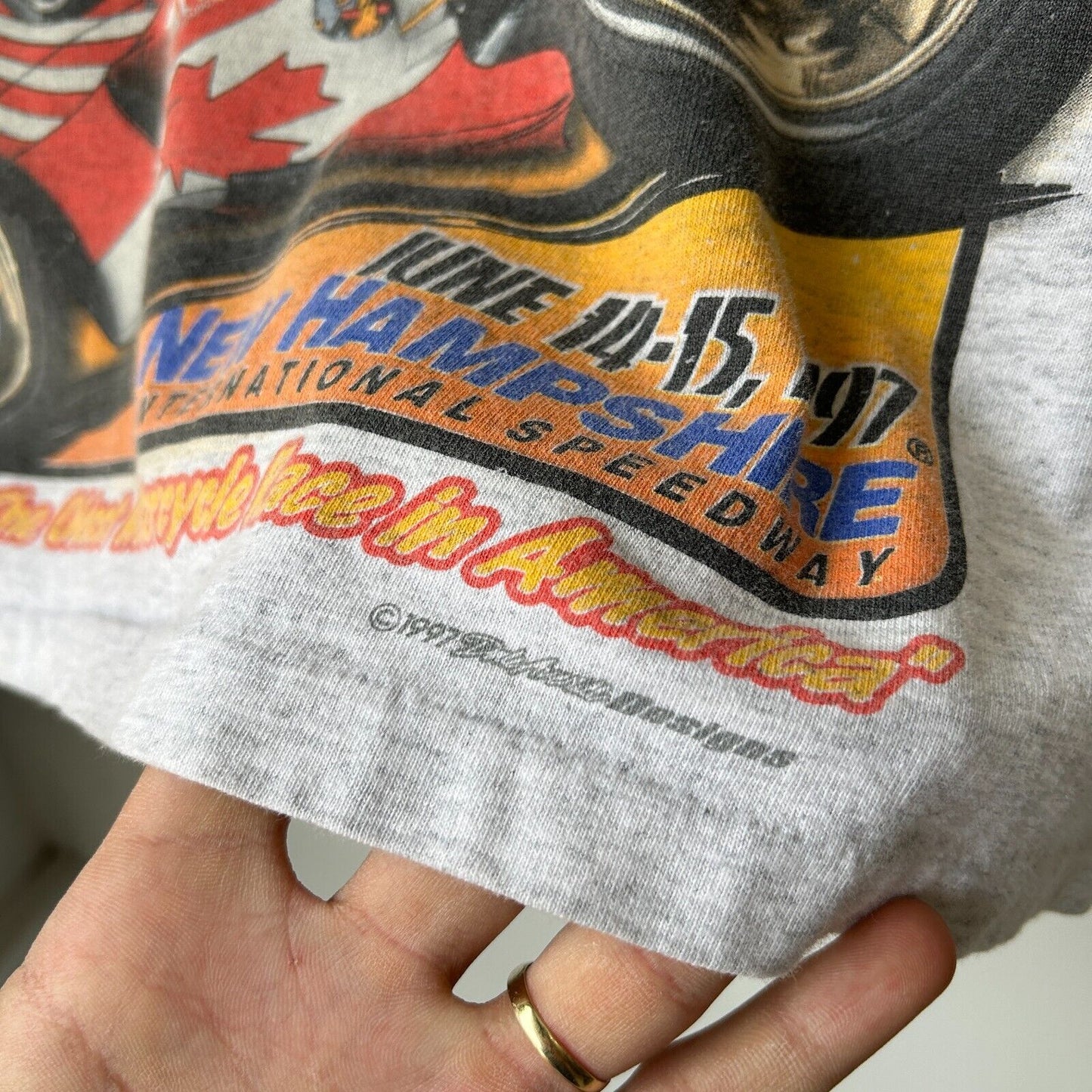 VINTAGE 90s | Loudon Classic Motorcycle Race Tank Shirt sz M