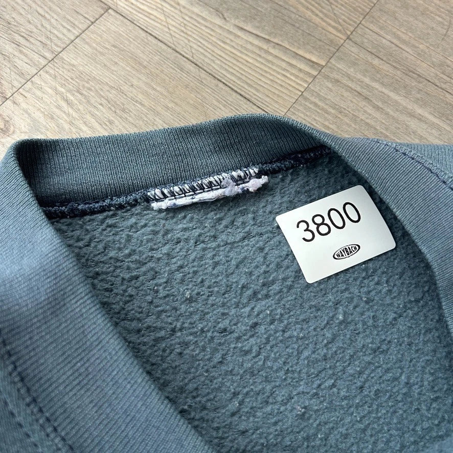 VINTAGE 90s | Faded Clay Blue Blank Crewneck Sweater sz M/L