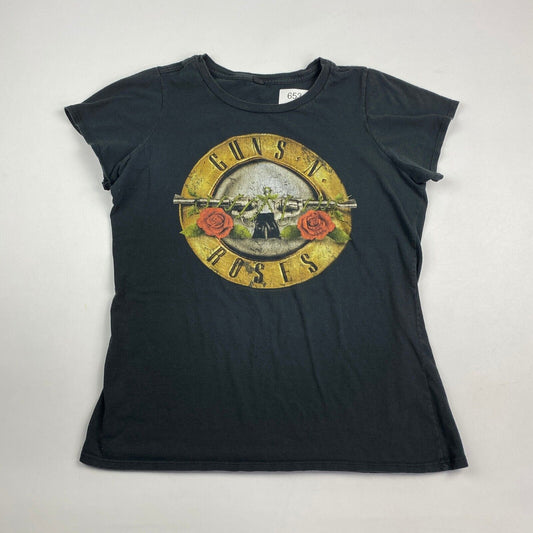 VINTAGE Guns N Roses Big Logo Band T-Shirt sz Large Womens