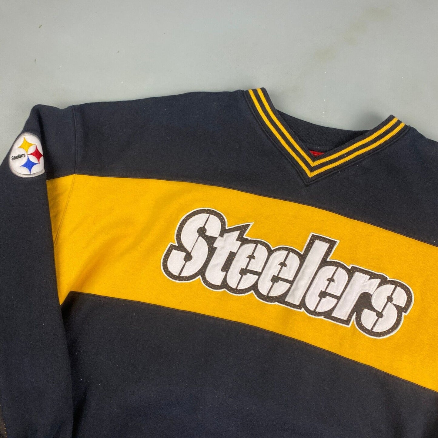VINTAGE NFL Pittsburgh Steelers Embroidered Crewneck Sweater sz XXL Mens Adult