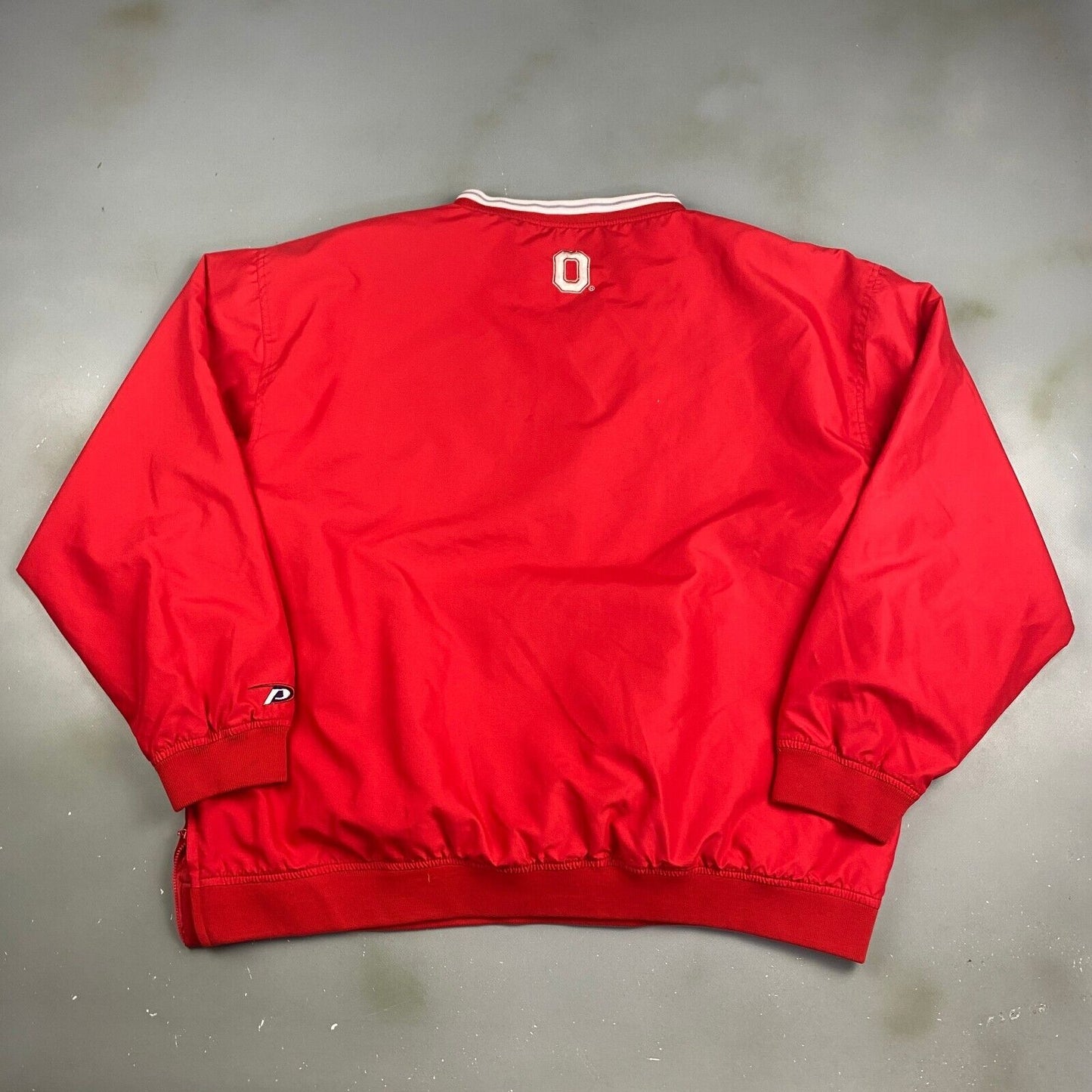 VINTAGE Ohio State Pro Player Red Pullover Windbreaker Jacket sz XL Adult Men