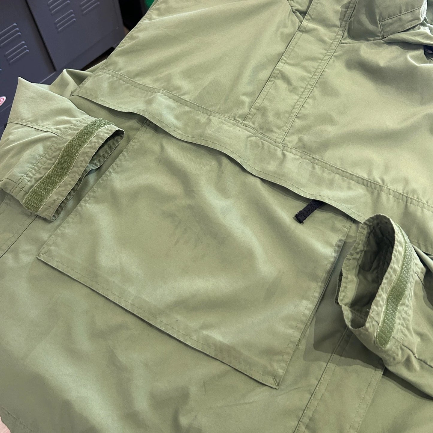 VINTAGE Y2k | GAP Green Technical 1/4 Zip Anorak Hooded Jacket sz M/L