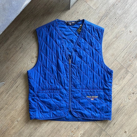 VINTAGE 90s | Ralph Lauren POLO Sport Quilted Liner Vest Jacket sz M