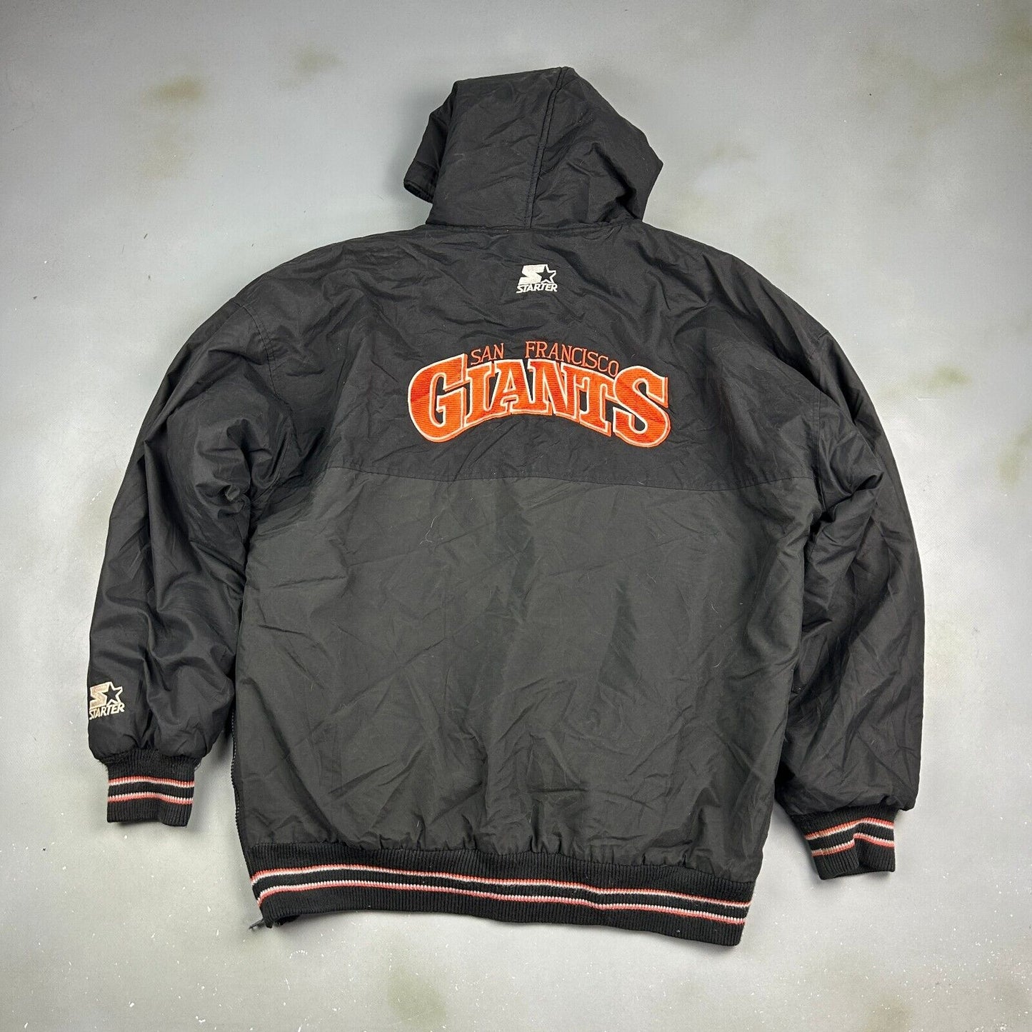 VINTAGE 90s San Fransisco Giants Starter Lined Jacket sz Large Adult Men