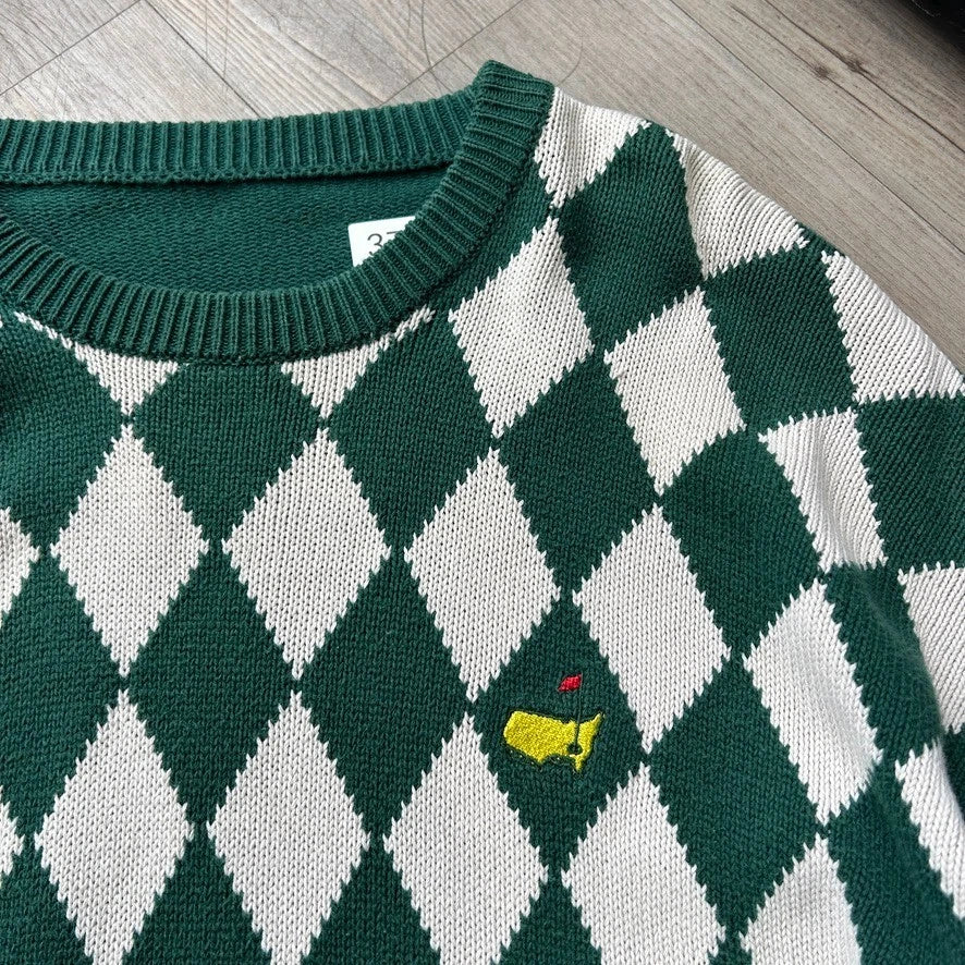 VINTAGE | Masters Argyle Golf Knit Sweater sz M
