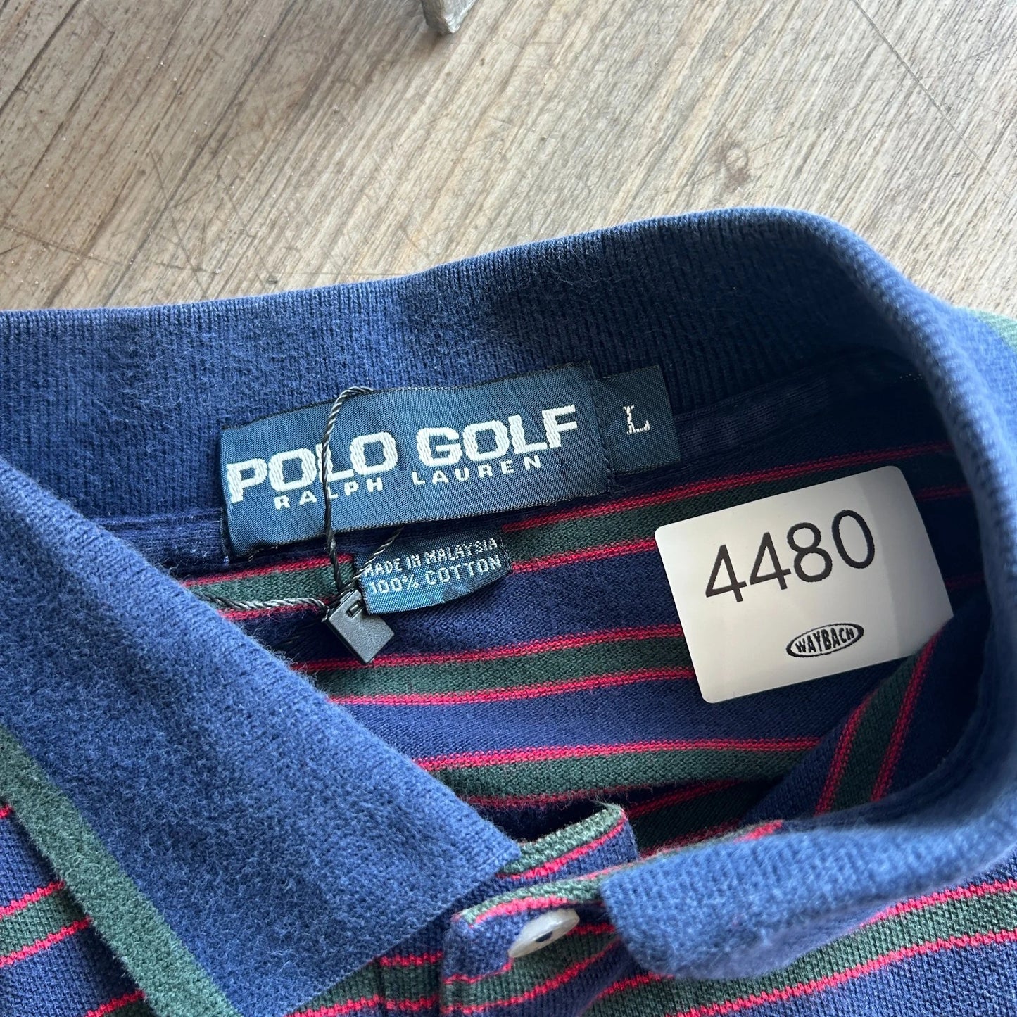 POLO GOLF | Ralph Lauren Striped Embroidered Horse Vintage Polo Shirt sz L
