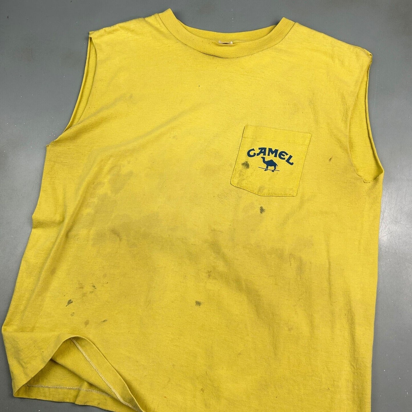 VINTAGE 80s | Joe CAMEL Smooth Character Sleeveless T-Shirt sz XL Men Adult