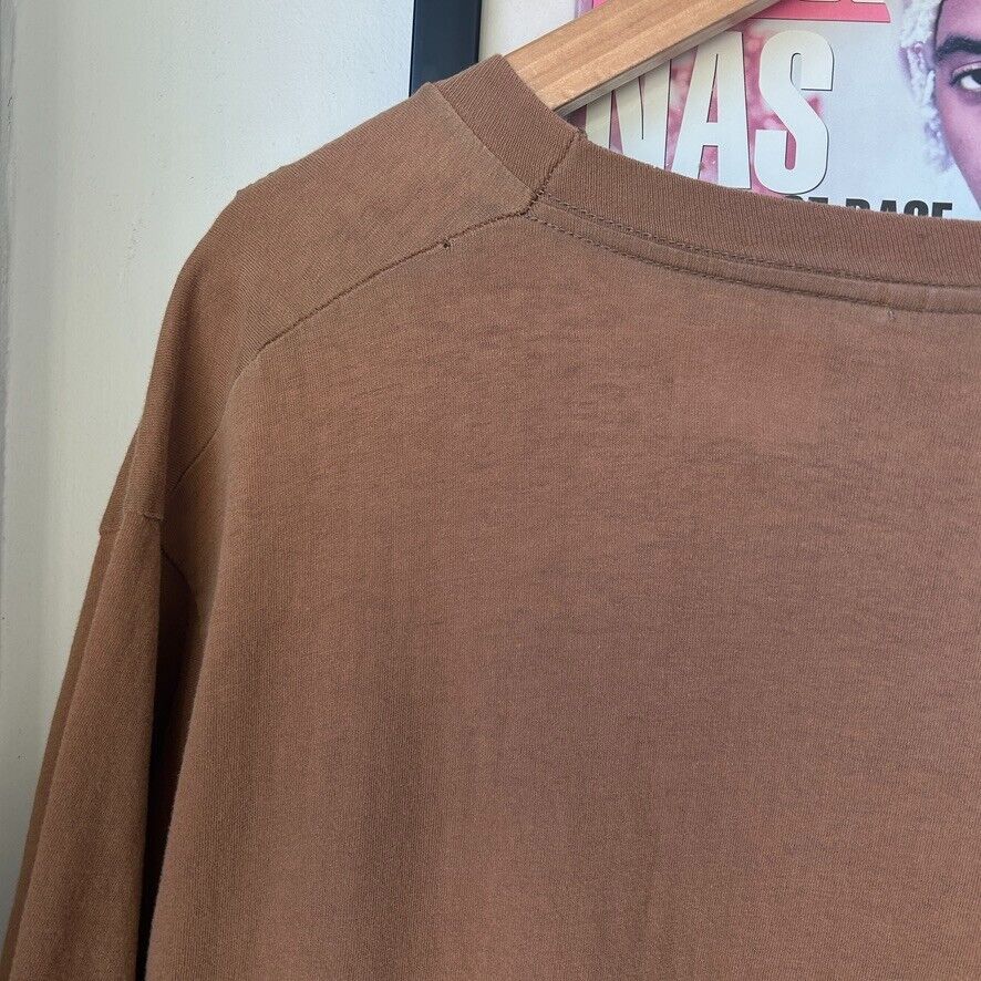 VINTAGE 90s | Faded Brown Blank FOTL T-Shirt sz XL