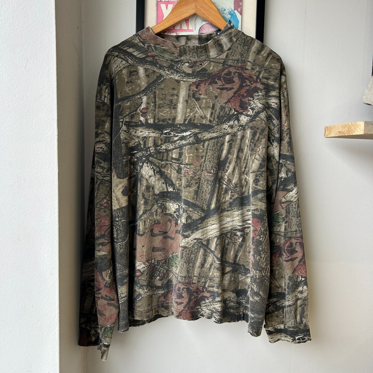 VINTAGE | Yukon Gear Real Tree Camo Long Sleeve Mock Neck T-Shirt sz L