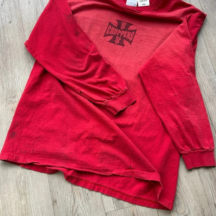 VINTAGE | West Coast Choppers What Would Jesse Do Faded Thrashed T-Shirt sz XL