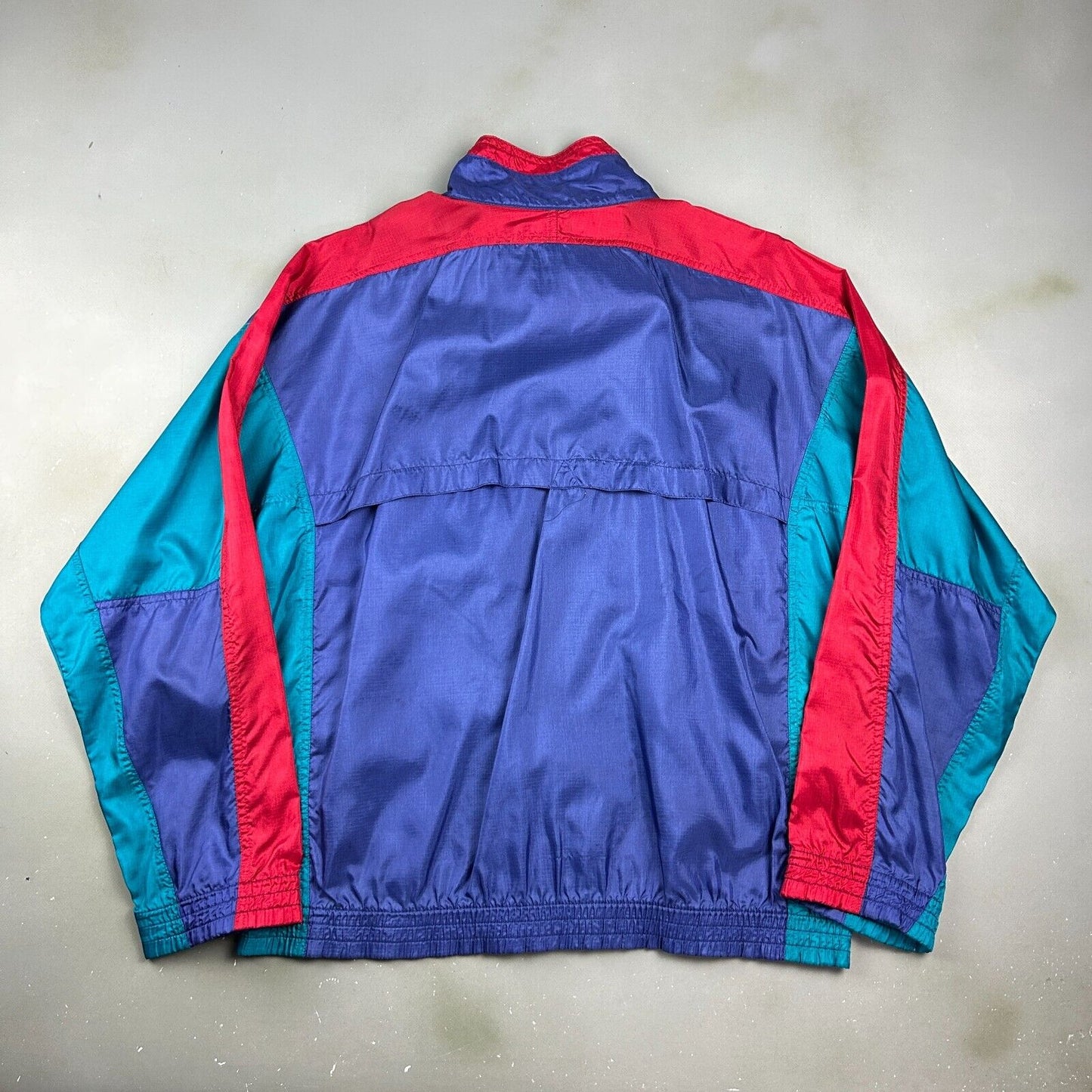 VINTAGE 80s-90s | NIKE Color Block Grey Tag Windbreaker Jacket sz M Adult