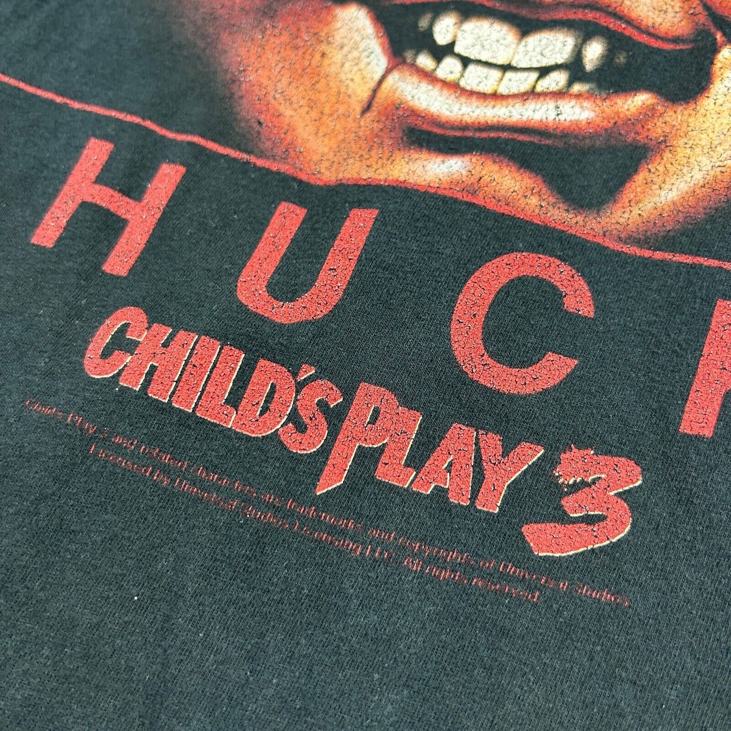 Chucky Child's Play 3 Black Movie T-Shirt sz XS/S Adult