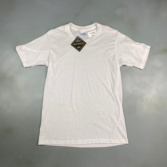 VINTAGE 80s Stanfield's Scots Blank White T-Shirt sz Small Adult