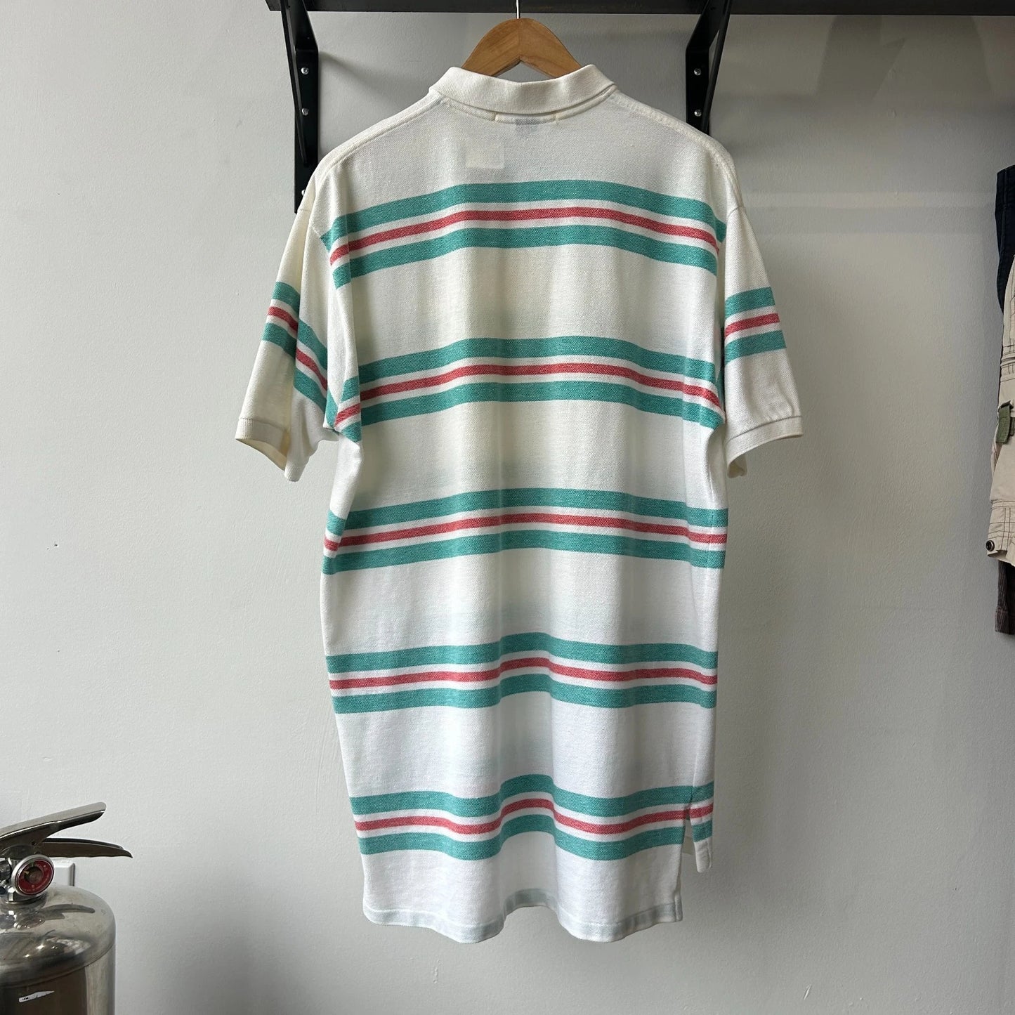 VINTAGE 90s | Ralph Lauren Sm Pony Candy Striped Polo Shirt sz XL