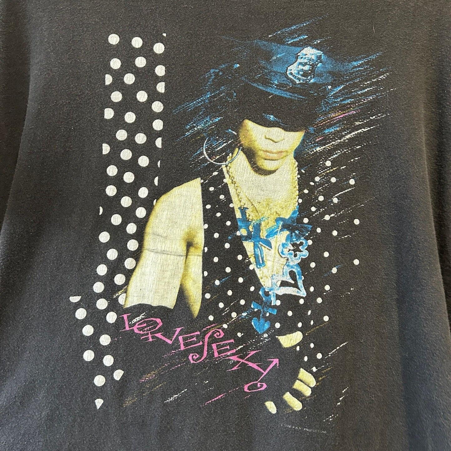 VINTAGE 1988 | PRINCE Love Sexy Black Band T-Shirt sz M Adult