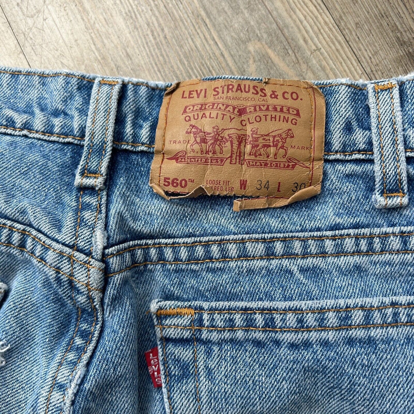 VINTAGE 90s | Levis 560 Loose Fit Tapered Denim Jeans Pants sz W32 L30