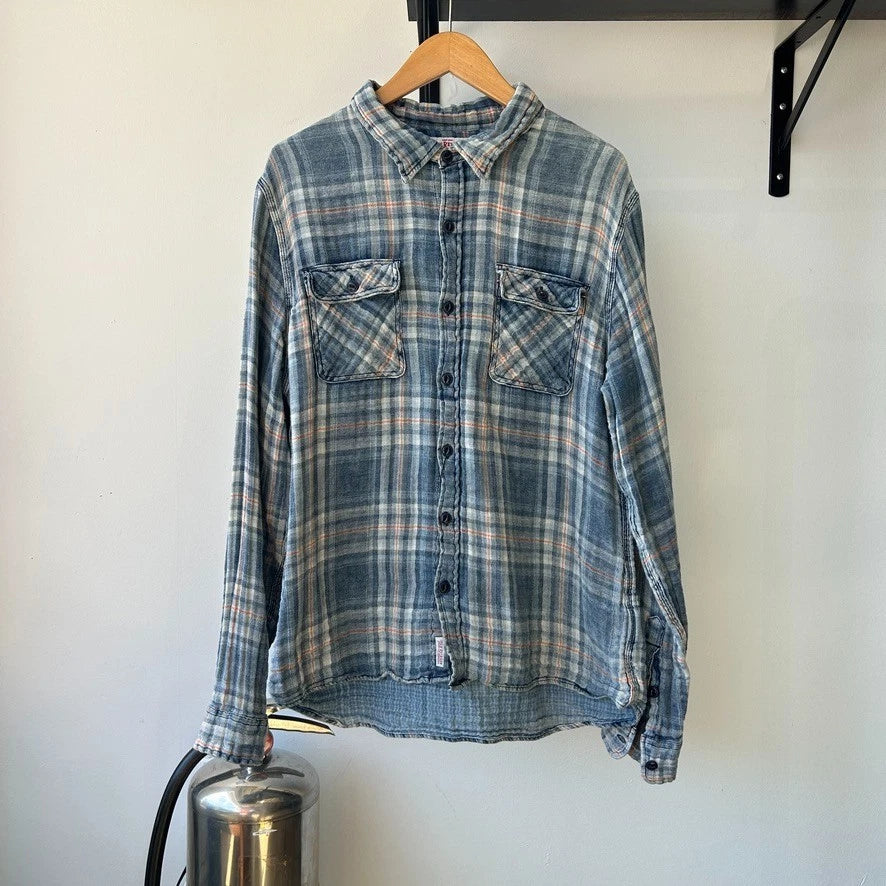 TRUE RELIGION Sportswear | Plaid Flannel Vintage Cotton Button Down Shirt sz L