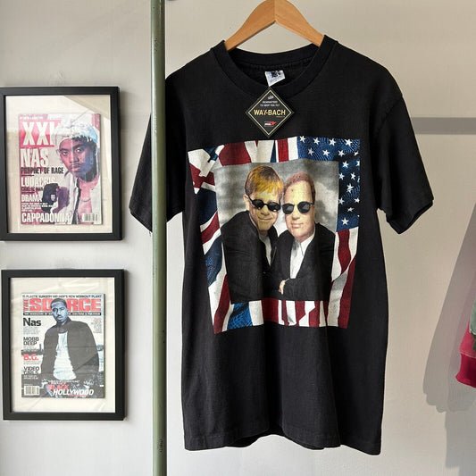 VINTAGE 1994 | Elton John & Billey Joel Tour Band T-Shirt sz M-L Adult