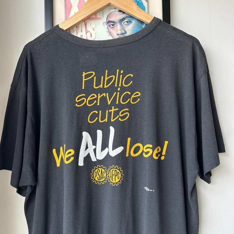 VINTAGE 90s | Gone.. Jobs Services Pay Cheques Neighbours T-Shirt sz XL