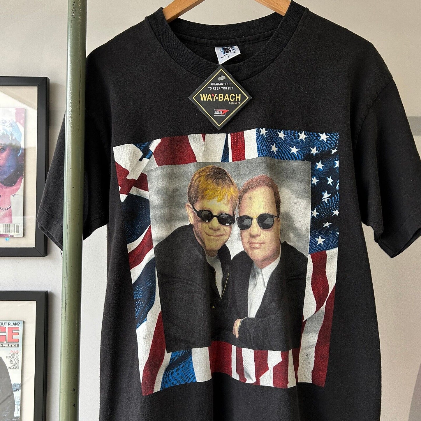 VINTAGE 1994 | Elton John & Billey Joel Tour Band T-Shirt sz M-L Adult