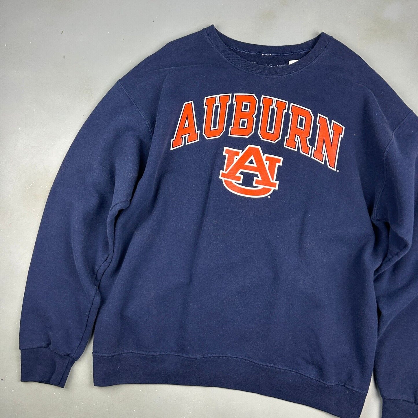 VINTAGE | Auburn University Big Logo Navy Crewneck Sweater sz M Adult
