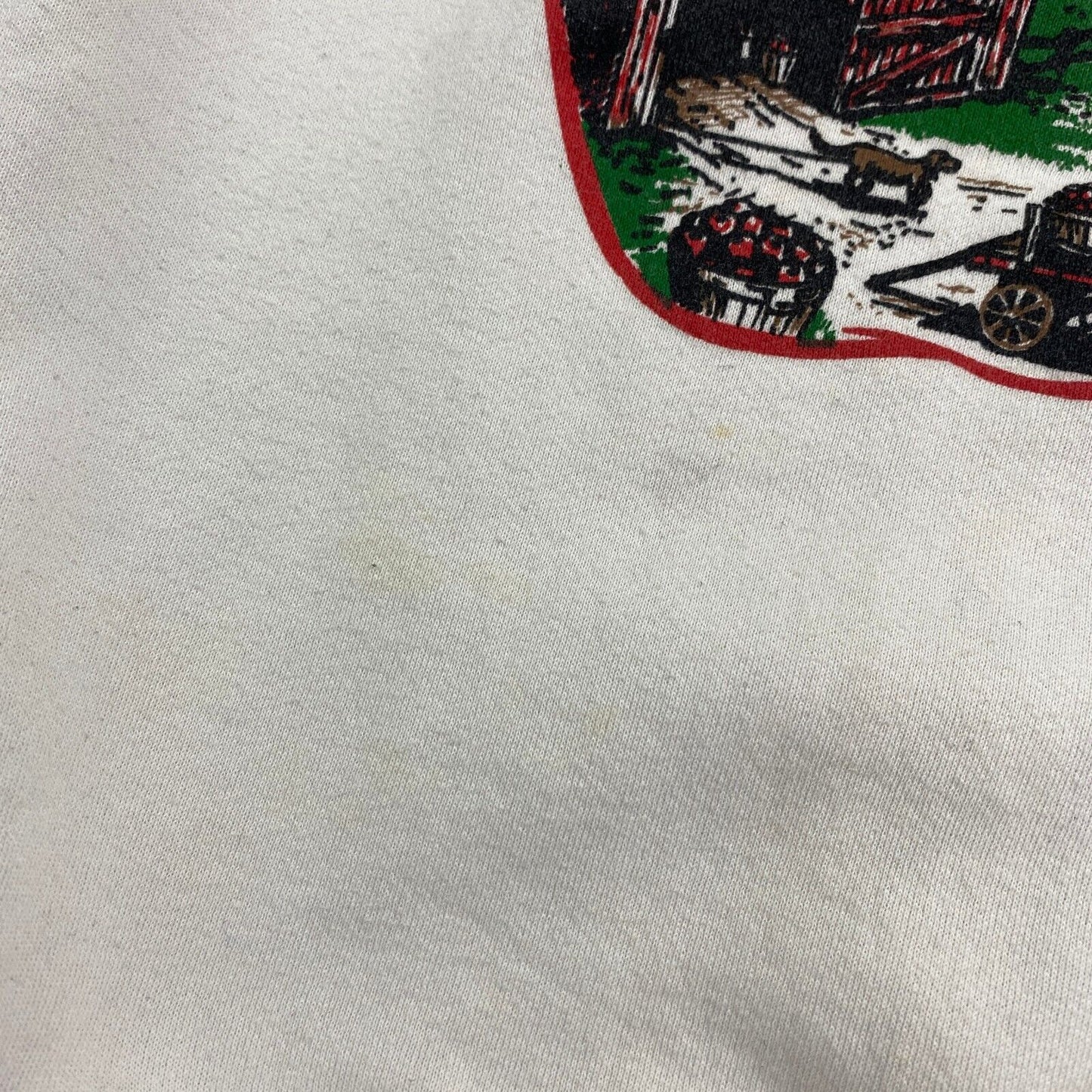 VINTAGE 90s Lafayette Apple Festival White Crewneck Sweater sz XL Mens