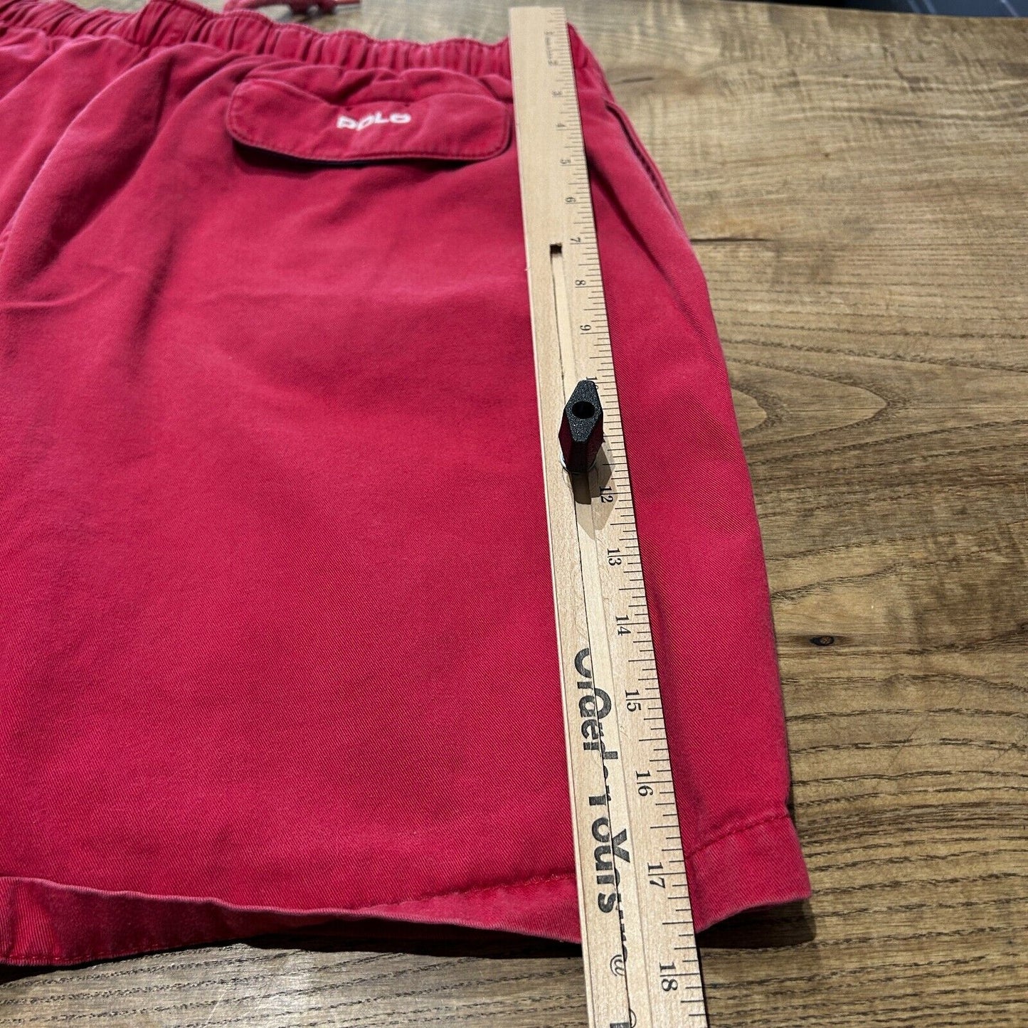 VINTAGE | POLO Ralph Lauren Red Cotton Canvas Shorts sz XL