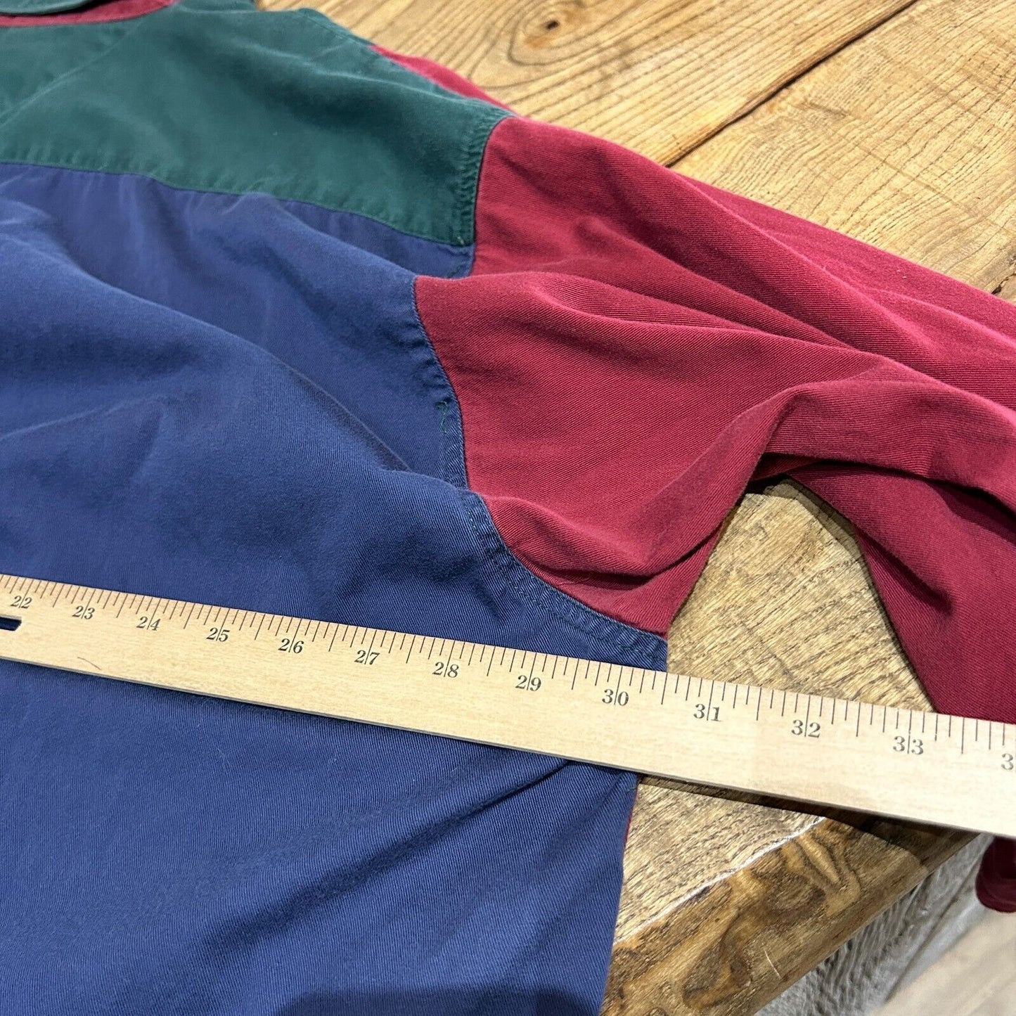 VINTAGE 90s | Vertical Color Block Button Down Shirt sz XXL