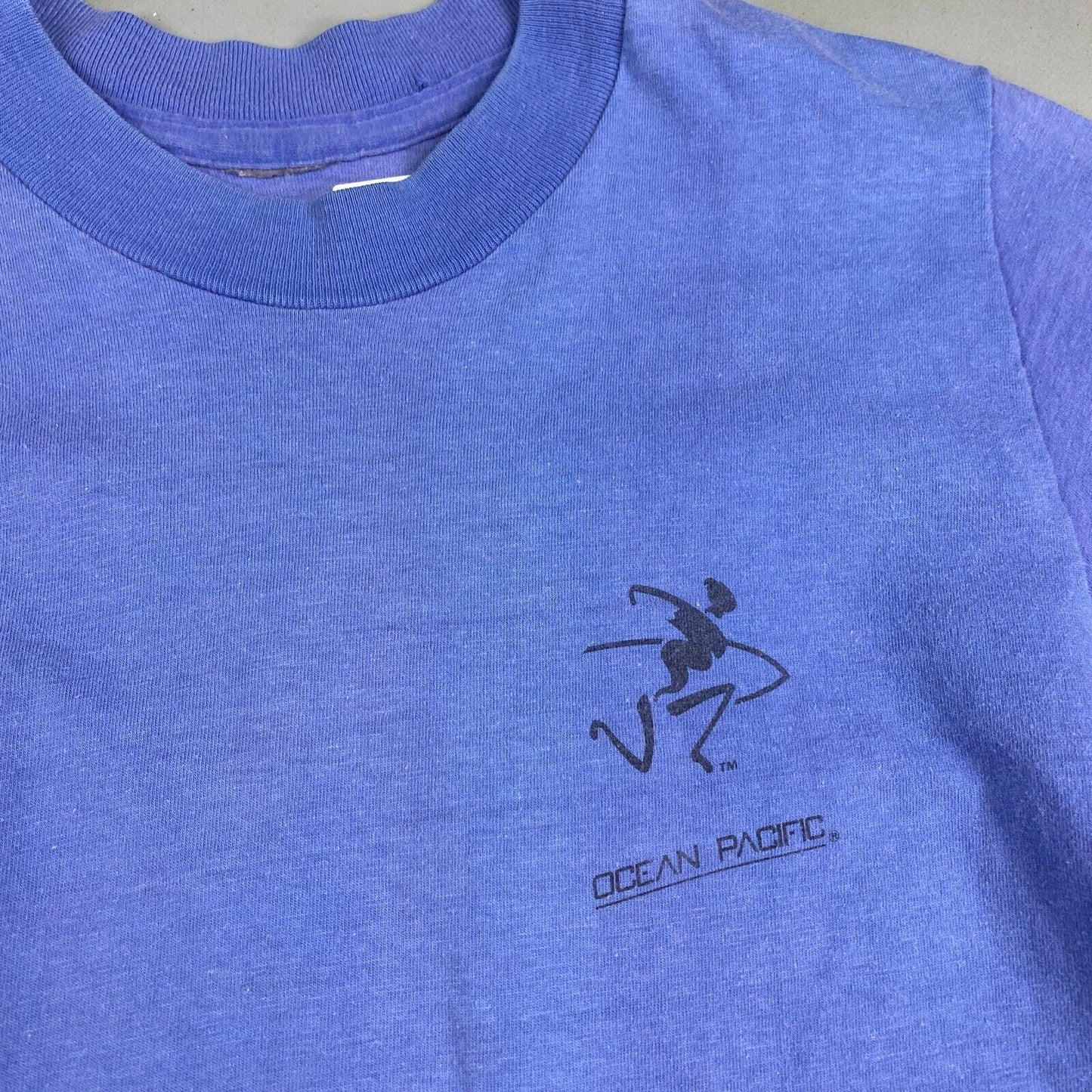 Vintage 90s Ocean Pacific Surfing Blue T-Shirt sz XS Men Adult