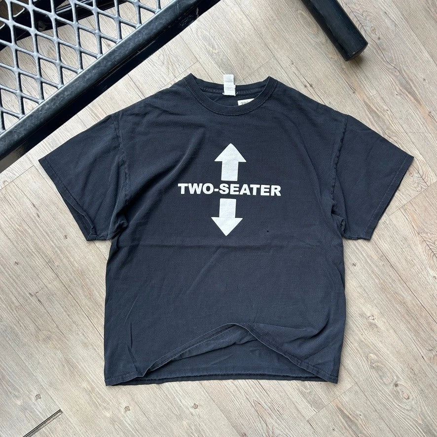 VINTAGE | Two-Seater Faded Thrashed T-Shirt sz XL