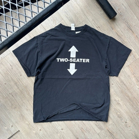 VINTAGE | Two-Seater Faded Thrashed T-Shirt sz XL