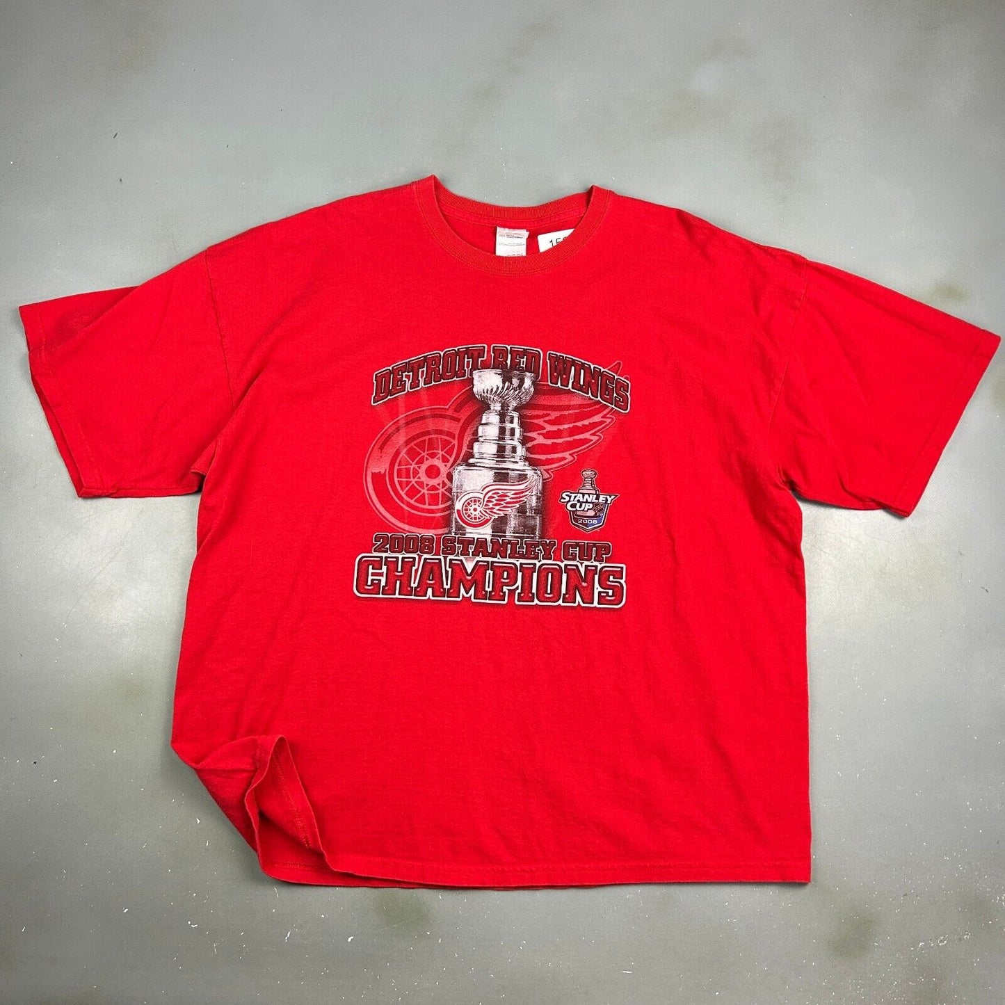 VINTAGE | NHL Detroit Red Wings 08' Campions Hockey T-Shirt sz XXL Men Adult
