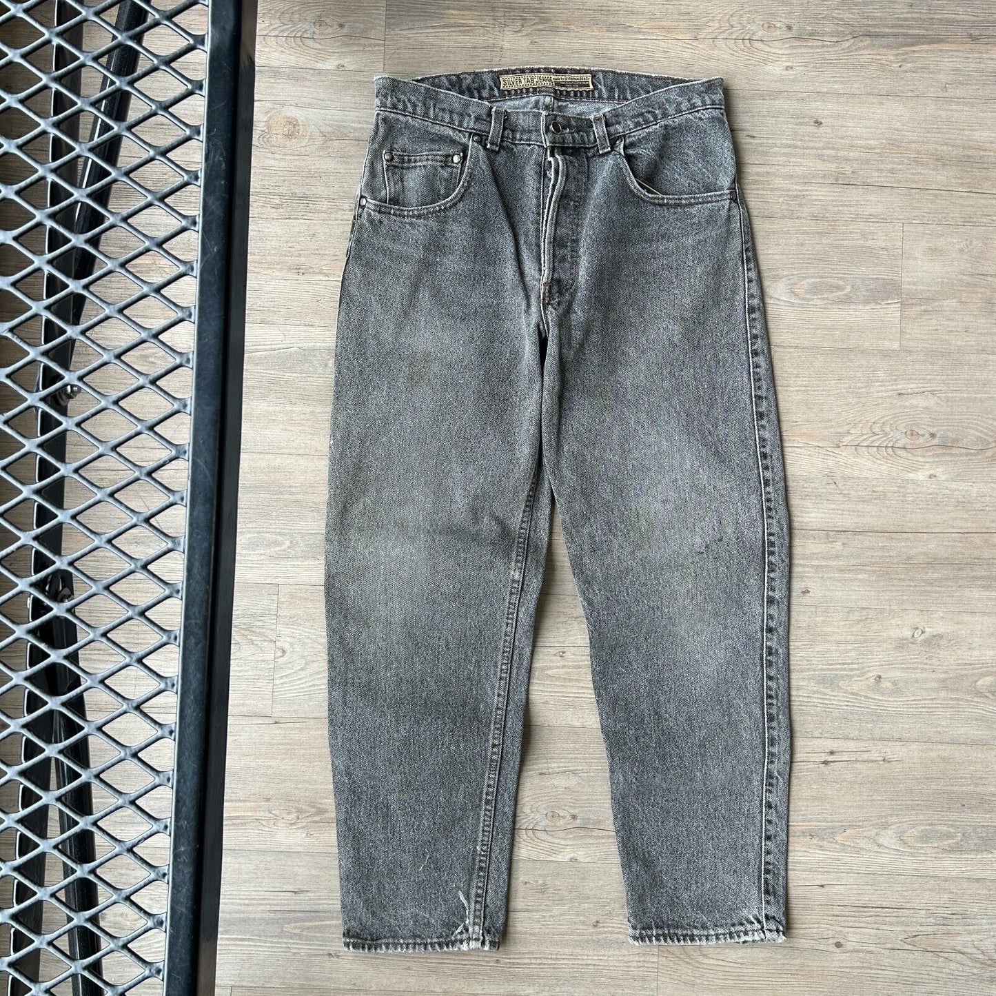 VINTAGE 90s | Levis SilverTab Faded Black Jeans Pants sz W32 L30