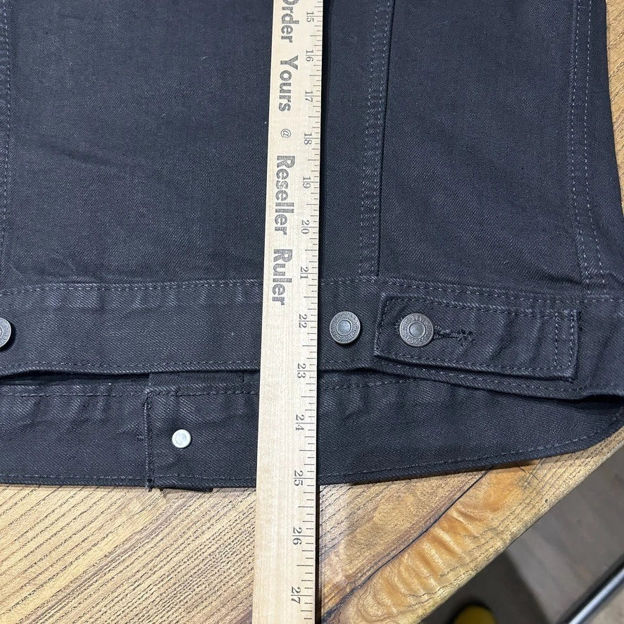 VINTAGE | Levis Red Tab Black Denim Trucker Jean Jacket sz S
