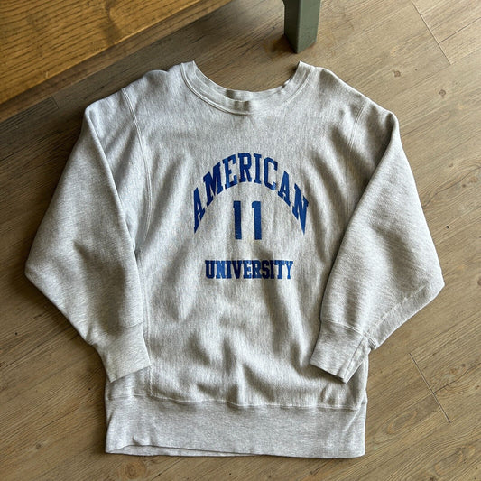 VINTAGE 90s | American University CAMBER Reverse Weave Crew Sweater sz L