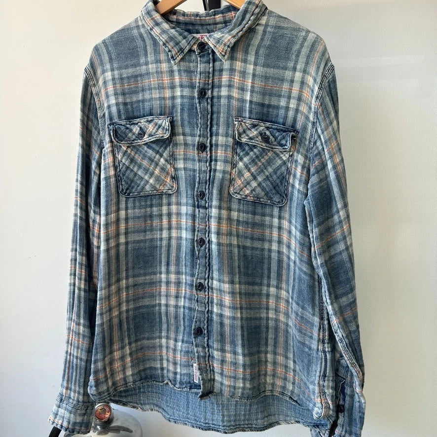 TRUE RELIGION Sportswear | Plaid Flannel Vintage Cotton Button Down Shirt sz L