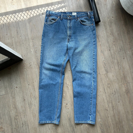 VINTAGE 80s | LEVI'S 505 Faded Blue Denim Jeans Pants sz W36 L30 Made in USA