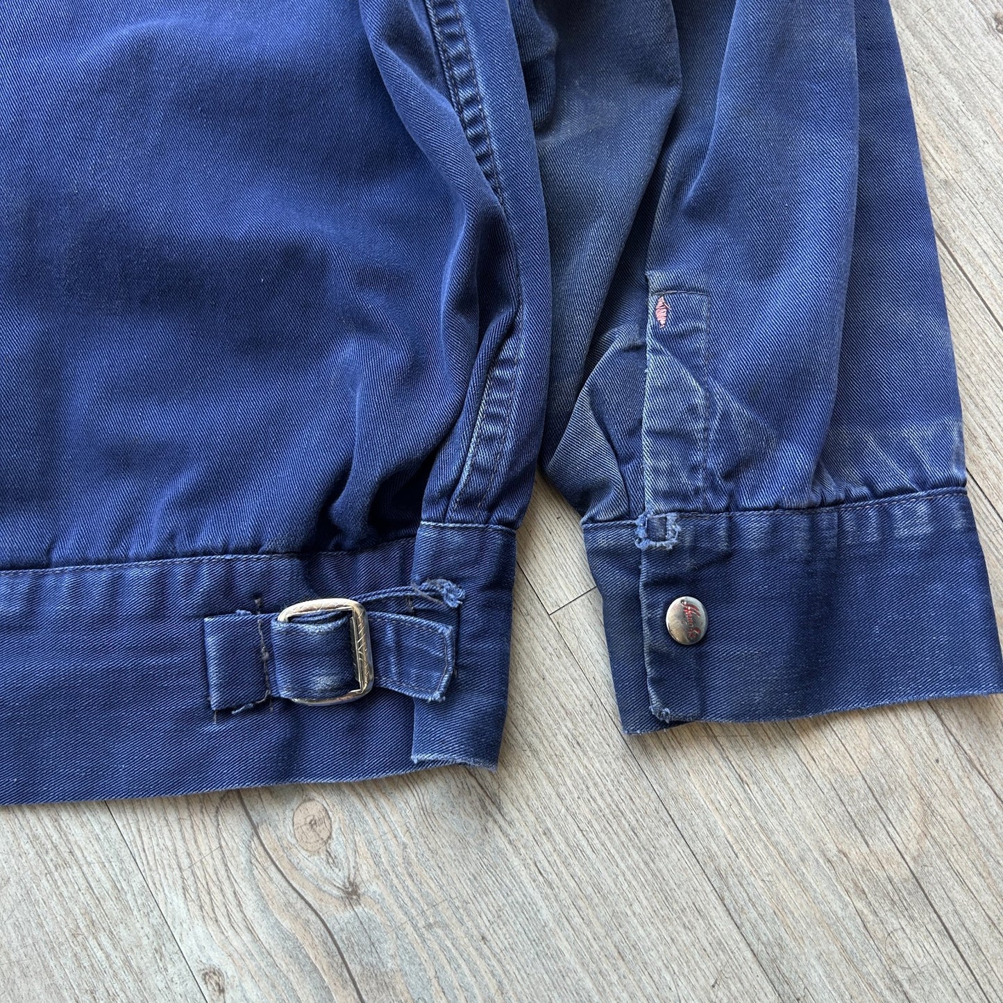 VINTAGE 1950s | Haughs Big 88 Button Snap Work Jacket sz L