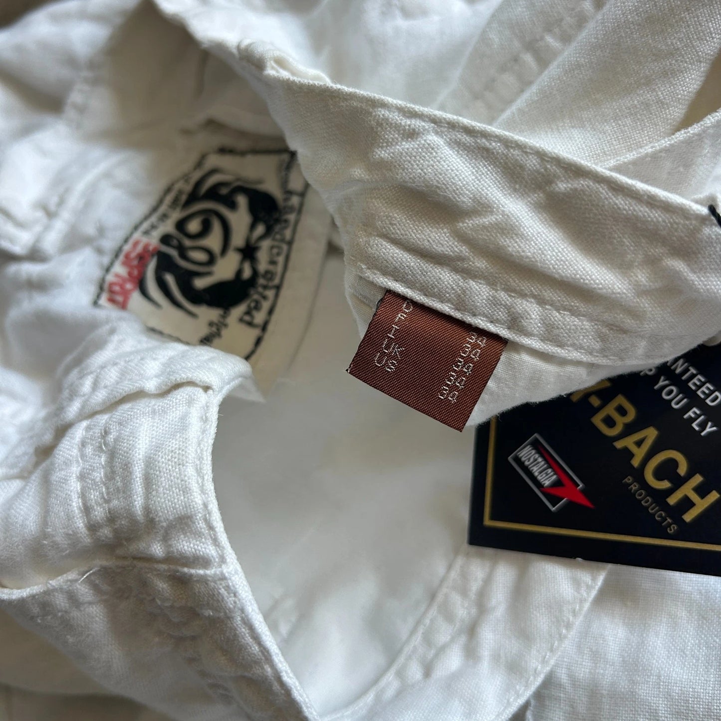 Esprit Co N.Y | White Linen Loose Fit Vintage Y2K Cargo Shorts sz W35