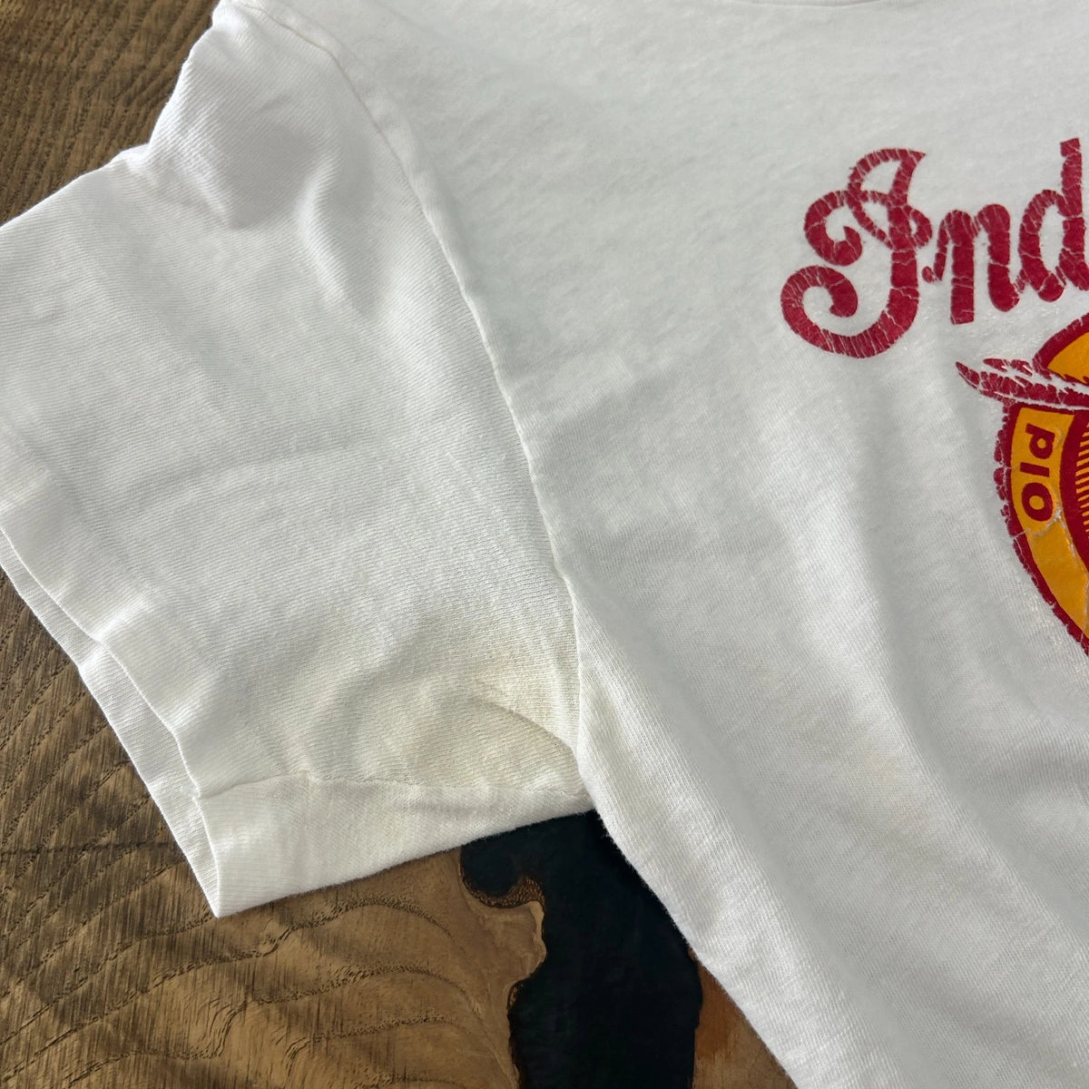 VINTAGE 1970s | Old INDIAN Motorcycles Never Die Logo T-Shirt sz S