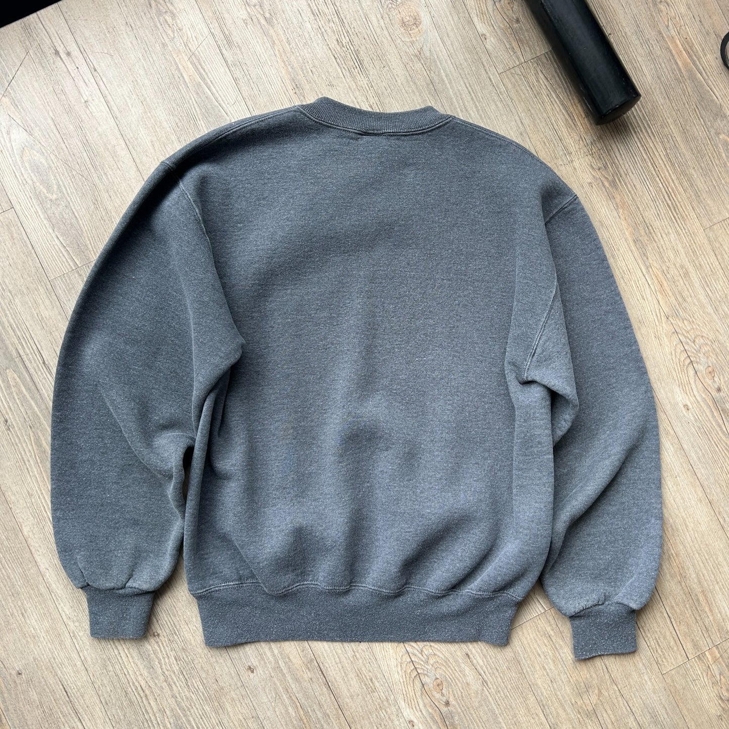 VINTAGE 90s | Russell Athletic Charcoal Crew Sweater Made in USA sz M