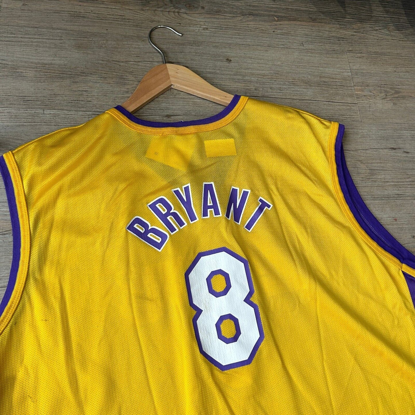 VINTAGE | LA LAKERS #8 KOBE Bryant Champion Basketball Jersey sz 52 XXL Adult