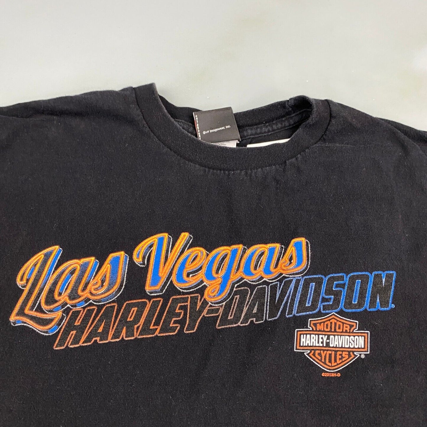 VINTAGE Harley Davidson Las Vegas Nevada Black Biker T-Shirt sz 3XL Mens Adult
