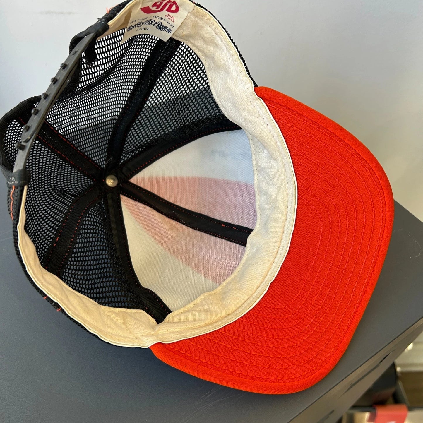 VINTAGE 80s 90s | Princeton Tigers Mesh Trucker Snapback Hat sz OS