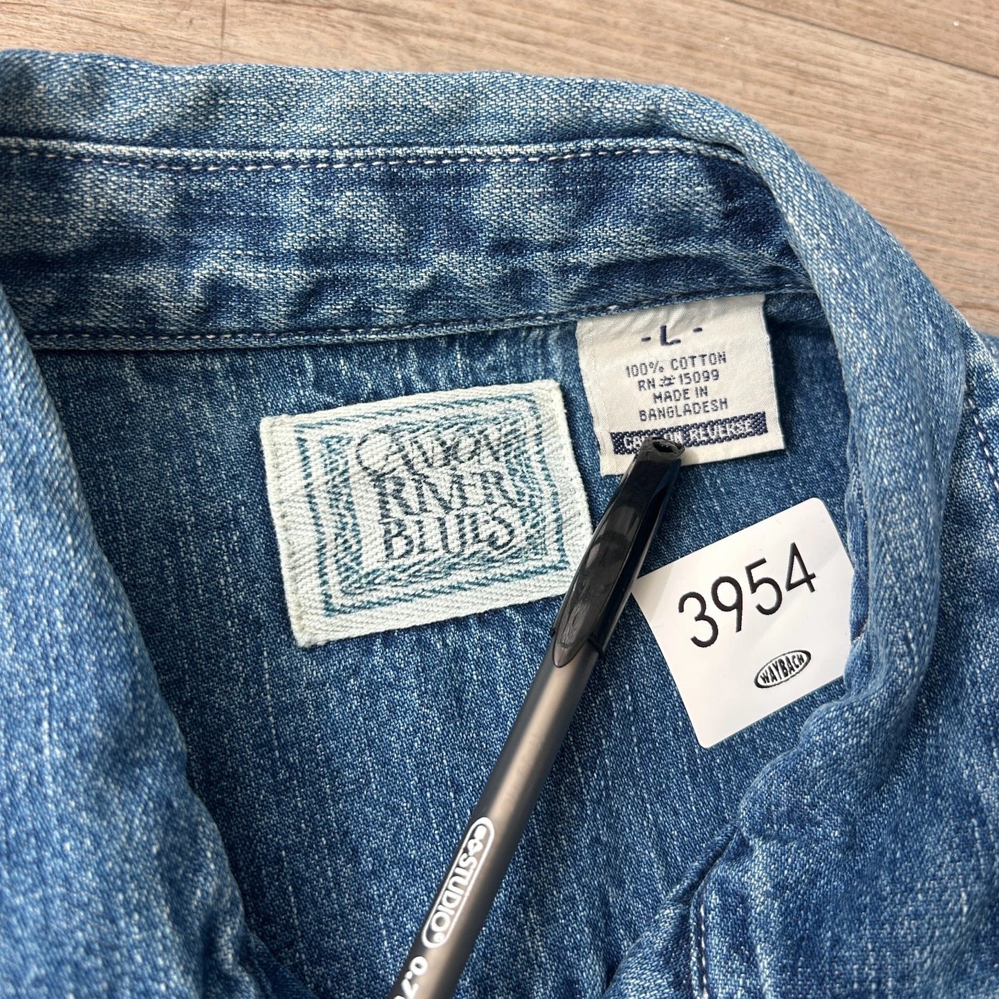 VINTAGE | Canon River Blues Denim Full Zip Shirt sz L