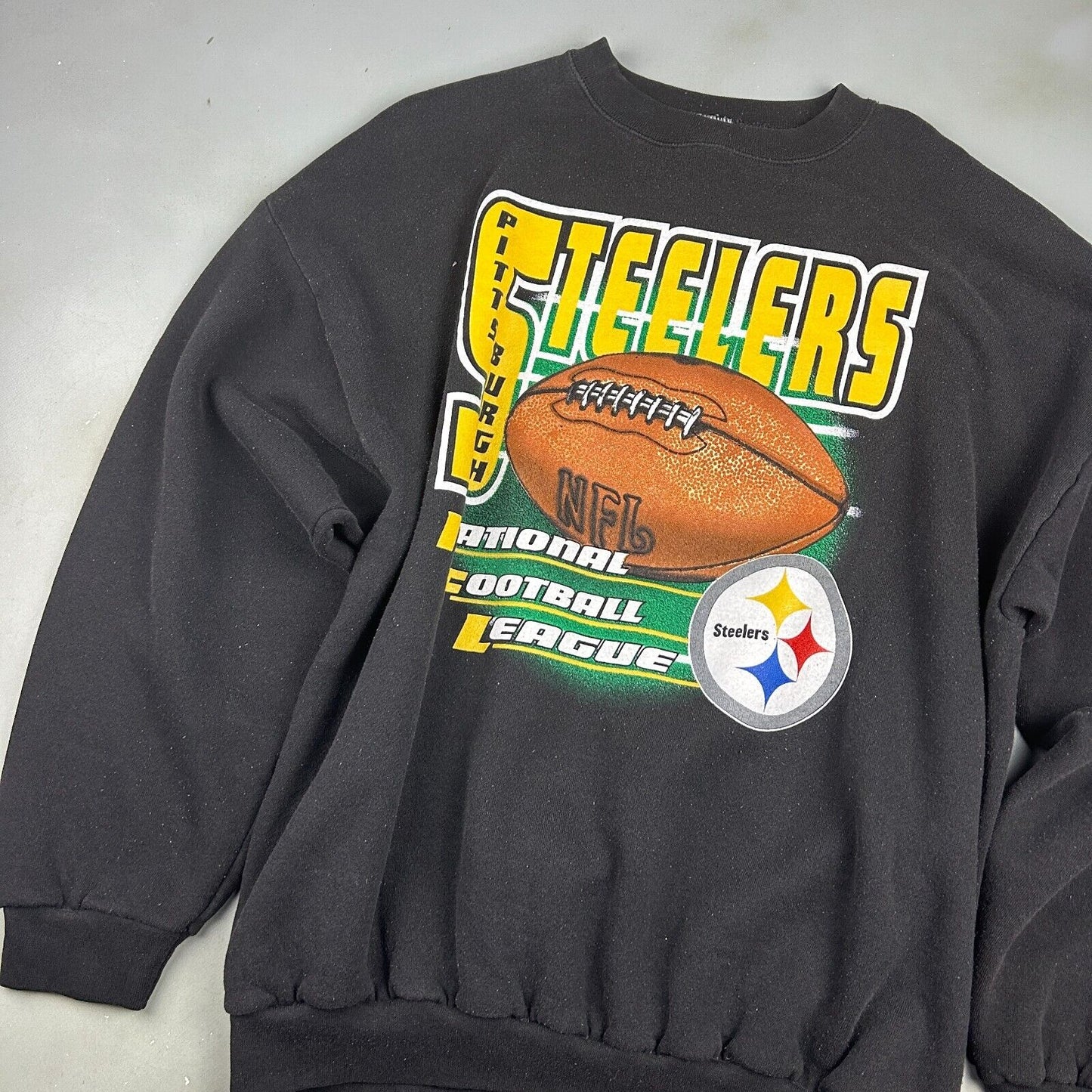 VINTAGE 90s | Pittsburgh Steelers NFL Football Crewneck Sweater sz XXL Adult